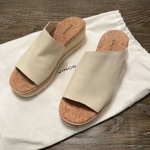 VINCE SARRIA SANDAL FLAX LEATHER